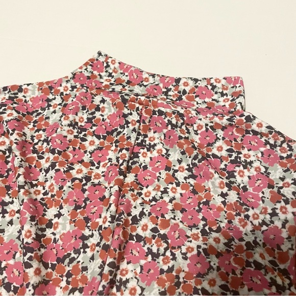 Zara Floral Long Sleeve Dress with Cut Outs Size Large - Picture 12 of 16